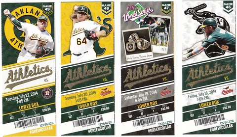 2014 OAKLAND ATHLETICS PICK YOUR GAME DONALDSON 2ND half TICKET STUB MANY DATES Cover