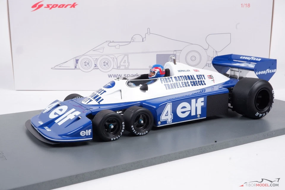1 18 SPARK Tyrrell F1 P34 Elf #4 3Rd South African Gp 1977 P.Depailler 18S571