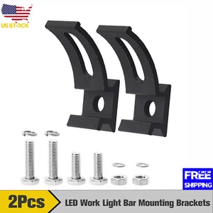 2pcs Universal Mounting Brackets LED Work Light Bar Mount Set Rotating For Car - Picture 1 of 10