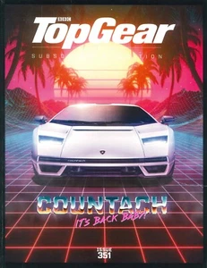 UK BBC Top Gear Magazine Issue #351, Lambo Countach, BMW, Sept 2021 (Small Tear) - Picture 1 of 3