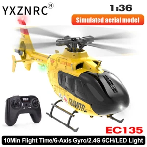 YXZNRC EC135 6CH Gyro 2.4G Flybarless Optical Flow Altitude Hold RC Hubschrauber