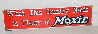 LETRERO DE PORCELANA MOXIE SODA 4,5X18,5 Foto 1 de 4