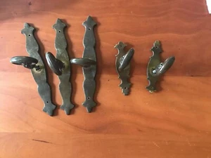 Set Of Five Vintage Cabinet Knobs - Solid Brass - Picture 1 of 2