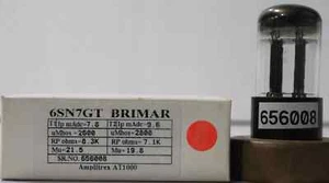 6SN7GT Brimar Triple Mica Made in Gt Britain Mil Grade Amplitrex Tested Qty 1 Pc - Picture 1 of 8