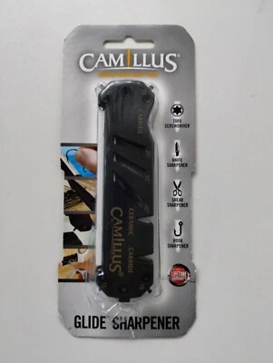 Afilador Camillus Glide 19224 4 7/8" en total. Carcasa composición negra. Featur Foto 1 de 3