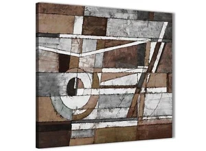 Brown Beige White Painting Abstract Dining Room Canvas Decorations 1s407l - 79cm - Picture 1 of 4