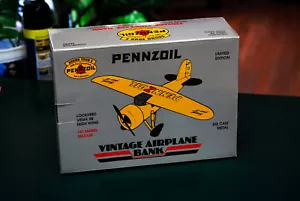 LTD ED. 1992 LOCKHEED VEGA 5B HIGHWING PRESSOFUSO AEREO BANCA METALLO PENNZOIL NUOVO - Foto 1 di 3