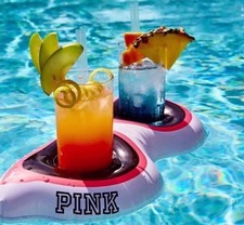 NIP Victoria's Secret PINK Floating Inflatable Koozie Sunglasses Cup Holder Lmtd