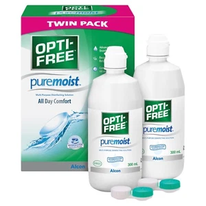 Opti Free Pure Moist Twin Pack All Day Comfort 300ml x 2 Twin Pack Puremoist - Picture 1 of 3