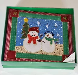 NIB Hallmark Christmas Appliqued Snowmen Photo Album Holds 200 Pics w/Memo Space - Picture 1 of 6