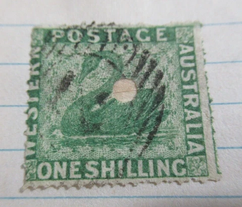 1861 Old Antique Stamp, WESTERN AUSTRALIA, SC#24d, 1 Shilling Cover