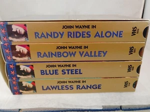 John Wayne VHS Collector's Classics Movies THE DUKE 4 Tape Set 4 Hrs. Westerns - Picture 1 of 5