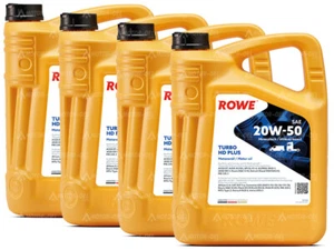 20 Liter (4x5L) ROWE HIGHTEC TURBO HD SAE 20W-50 PLUS Motoröl Made in Germany - Bild 1 von 1