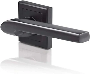 Yale Black Door Handle - Sienna Euro Cylinder Escutcheon - Picture 1 of 3