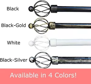 Pack of 2 Adjustable Window Curtain Rods - Sizes For all windows! Mixer Design - Picture 1 of 3