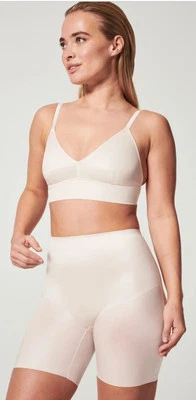 Pantalones Cortos Para Mujer SPANX Modeladores Satén Sin Costuras Formadores Medio Muslo Lino Talla 3X Foto 1 de 4