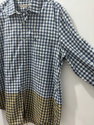 Authentic Mens Burberry Brit Navy Blue Plaid Button Up Shirt XXL - Image 1 of 4