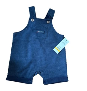 Nautica marineblau Shorts Overall Gr. 0-3 Monate Druckknopf Schritt neu B1 - Bild 1 von 4