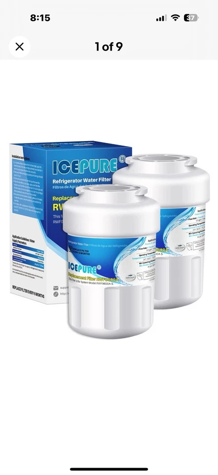 ICEPURE RWF0600A Replacement for GE MWFINT, 197D6321P006, WFC1201,2PACK - Image 1 of 1