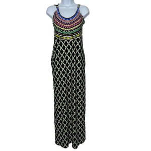 Trina Turk Maxi Abito Donna Taglia M Kon Tiki Copricostume da Bagno Spiaggia Resort Halter - Foto 1 di 17