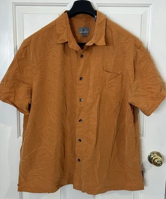 Camisa Royal Robbins Desert Pucker manga corta abotonada naranja para hombre XXL Foto 1 de 4