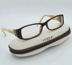 Vogue Brille Brillengestell nur VO2595-B 1665 braun elfenbein Marmor rechteckig Kristalle - Bild 1 von 8