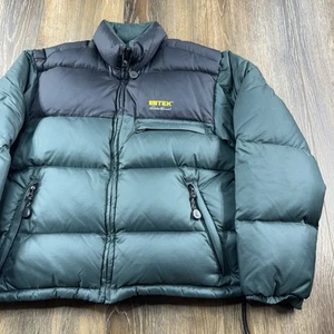 Vintage Eddie Bauer Goose Down Parka Jacket Mens S Green Black EBTEK 90s Coat - Picture 1 of 12