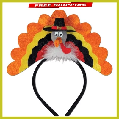 Accesorio de diadema de pavo colorido para celebraciones de Acción de Gracias - 1 cuenta Foto 1 de 4