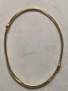 Ippolita 18K Yellow Gold w/2 Yellow Citrine Stones Bangle Bracelet - Picture 1 of 5