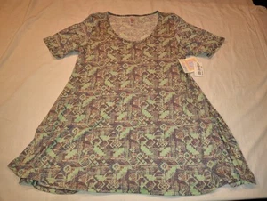 LuLaRoe Perfect T Short Sleeve Shirt Top Xtra Small NWT XS Faded Green Gray NEW - Picture 1 of 5