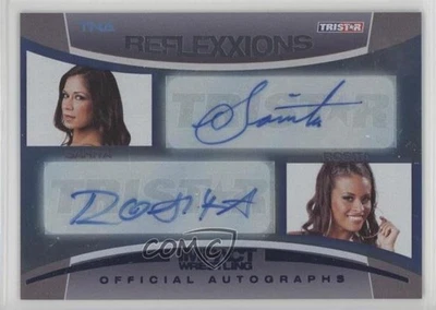 2012 TRISTAR TNA Impact Wrestling Reflexxions Dual Blue /99 Sarita Rosita Auto - Image 1 of 2