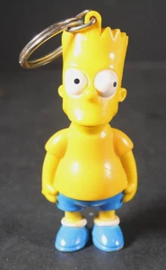 Vintage 1990 Street Kids Bart Simpson anello portachiavi camicia gialla - Foto 1 di 6