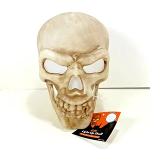 LLAMA RESPLANDOR Iluminar Esqueleto Humano Calavera Parpadeante Vela Sin Llama Luz LED - Imagen 1 de 9