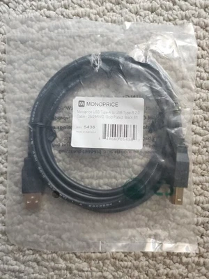 Monoprice USB Type-A to USB Type-B 2.0 Cable for Printer - Image 1 of 4