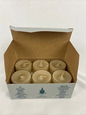 Paquete de 12 velas de luz de té Partylite Gingerbread/Beige V0441 Foto 1 de 2