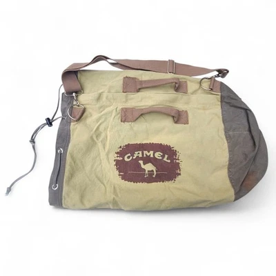 Bolso de Lona Vintage Original Cigarrillos Camel Doble Asa Cremallera Saco Foto 1 de 4
