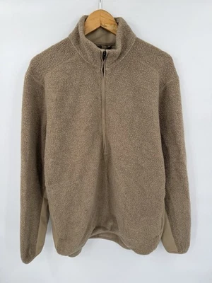 Lululemon Tundra Trek Chaqueta Para Hombres XL 1/2 Cremallera Mezcla de Lana Pullover Suéter Marrón Foto 1 de 4