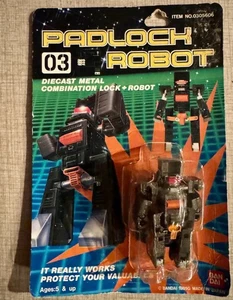 Bandai Vorhängeschloss Roboter "Matal Joe" 03 Diecast Zahlenschloss Roboter Neu 1985 - Bild 1 von 7