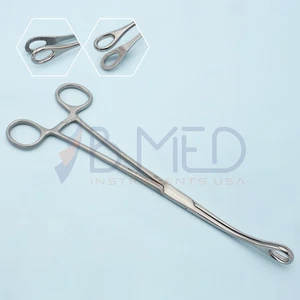 Foerster-Ballenger Sponge Forceps 9.5" Curved Serrated OR Grade Surgical OB/Gyno - Picture 1 of 5