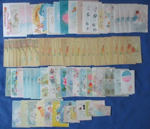 #39 Vintage Lot-75+ New Baby Twins Baptism 1930-1960 USED Greeting Cards Crafts - Picture 1 of 15