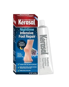 Kerasal Nighttime Intensive Foot Repair Skin Healing Ointment for Cracked Heels - Picture 1 of 5
