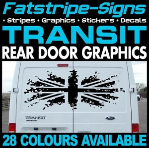para adaptarse FORD TRANSIT UNION JACK BANDERA GB FURGONETA CÁMPER BRITÁNICA PEGATINAS GRÁFICOS MK7 - Imagen 1 de 2