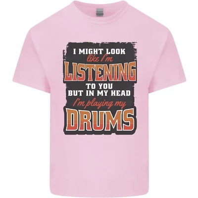 Camiseta My Head I'm Playing Drums Drummer niños niños niñas Foto 1 de 4