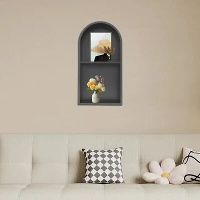 Stainless Steel Shower Niche 12" X 24", No Tile Needed Arched Niche Double Shelf - Image 1 of 4