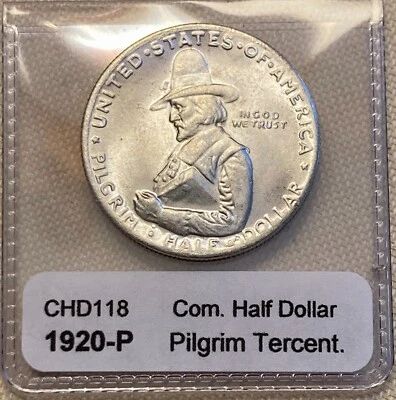 Beautiful BU 1920 P Pilgrim Commemorative Half Dollar - Image 1 of 3