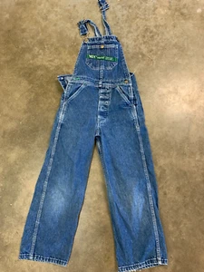 Key Imperial Blue Denim Carpenter Overalls Bibs button fly USA MADE youth - Picture 1 of 4