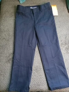 French Toast Boys' Big Pull-On Relaxed Fit School Uniform Pant, Size 6, Navy - Picture 1 of 5