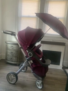Stokke Xplory Purple Baby Toddler Stroller With Parasol - Picture 1 of 6