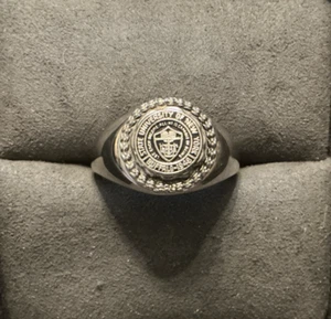 Vintage 14K Gold Filled State University New York SUNY Sterling Signet Ring - Picture 1 of 4