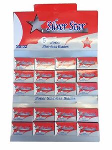 100 Silver Star Super Stainless double edge razor blades